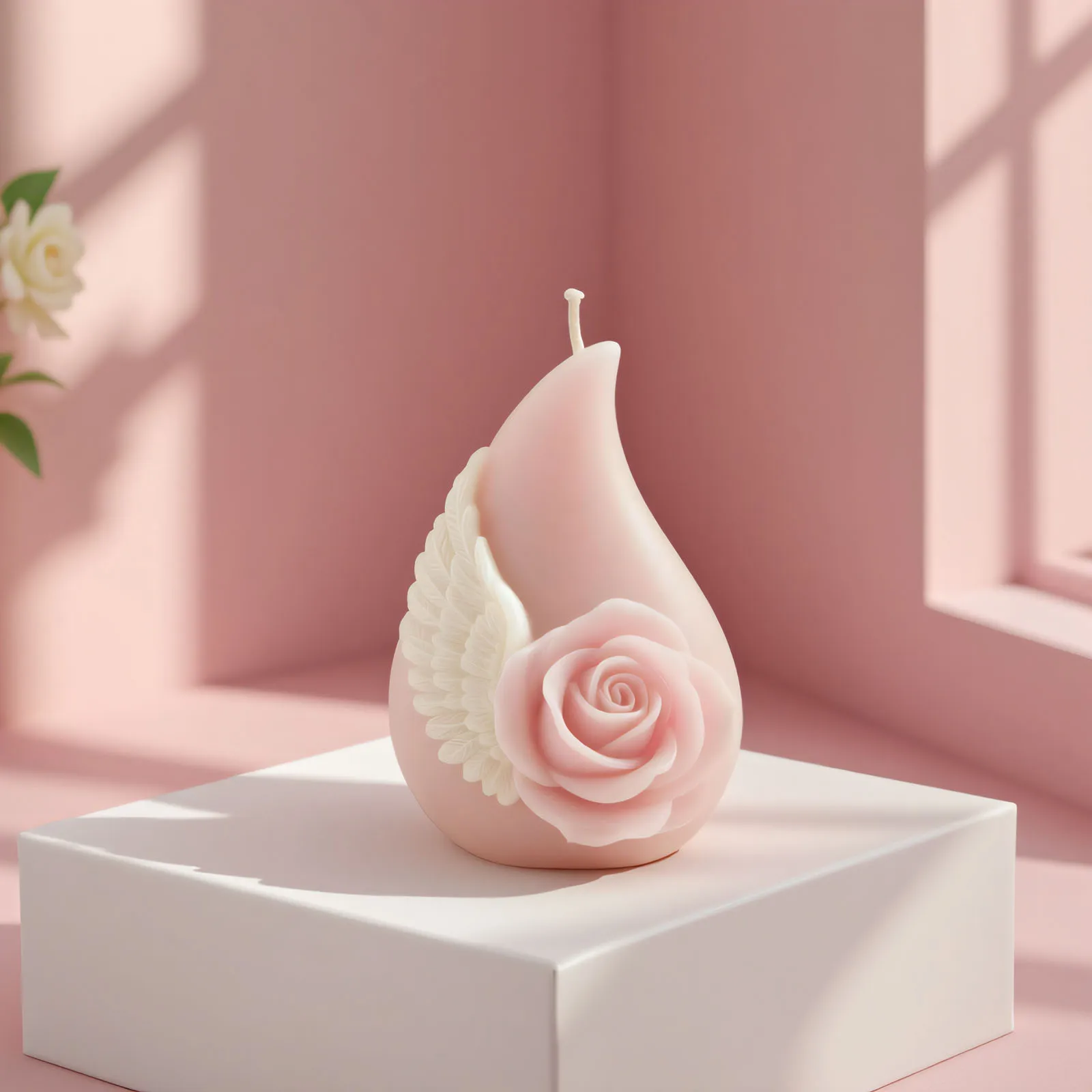 ローズウィング香りキャンドルシリコーン型 DIY ロマンチックなローズウィングディフューザーストーンドロップ石膏樹脂型キャンドル作成キット