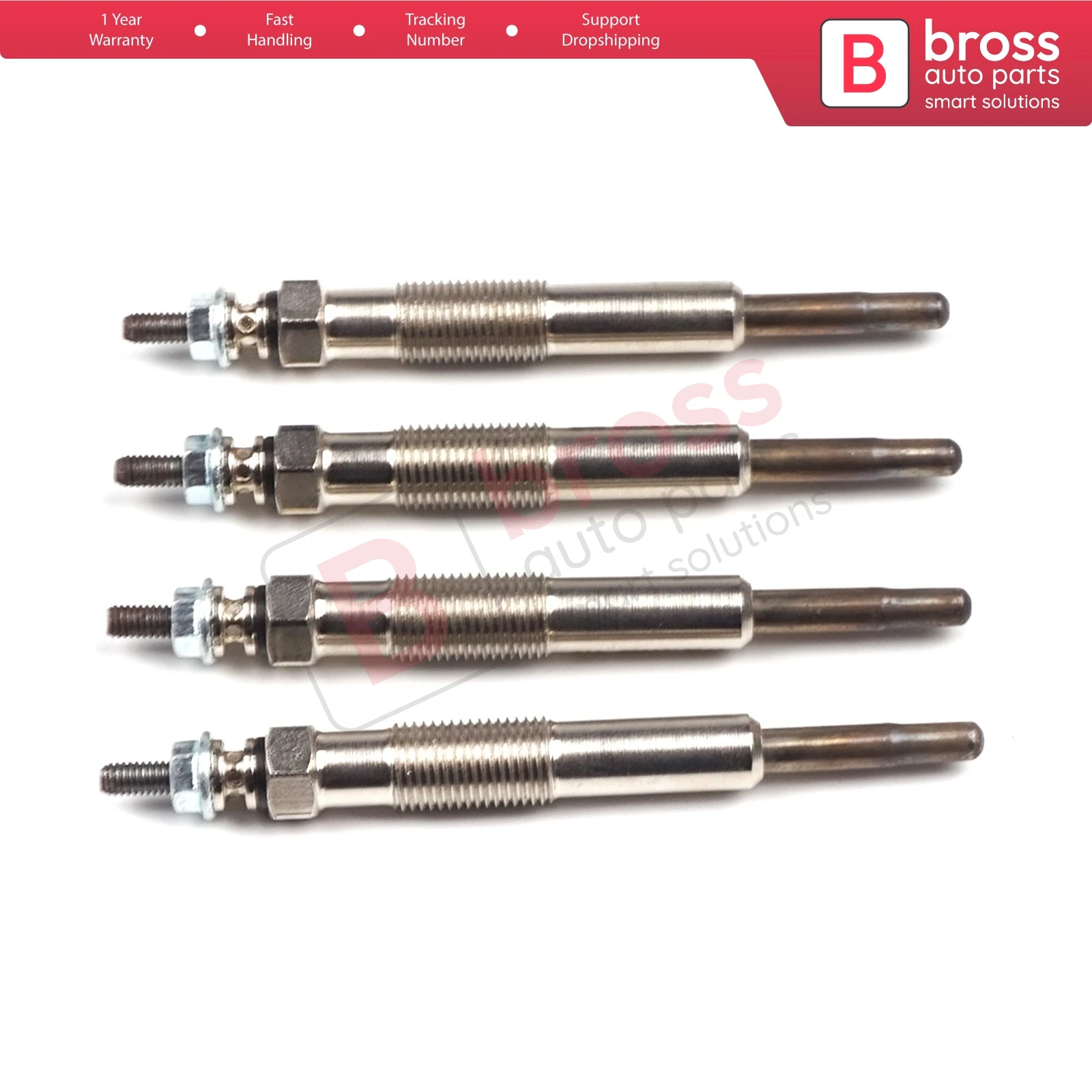 

Bross Auto Parts BGP49-1 4 Pcs Heater Glow Plugs GX94, 0100226245, 363G for Renault Opel Vauxhall 1.9 D Ship From Turkey