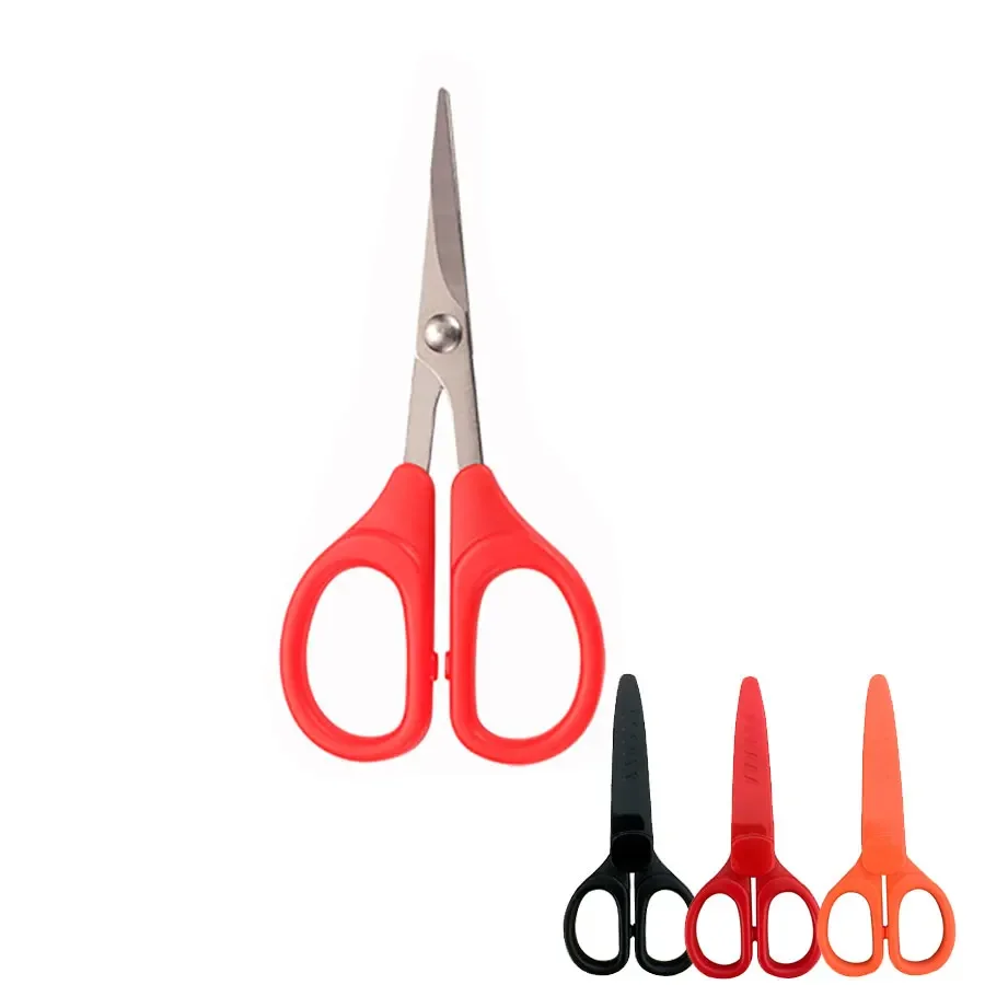 Dobeli Straight Stainless Steel Blade Plastic Handle Mini Household Student Children  Kids Scissors DIY Handmade Paper Cutter