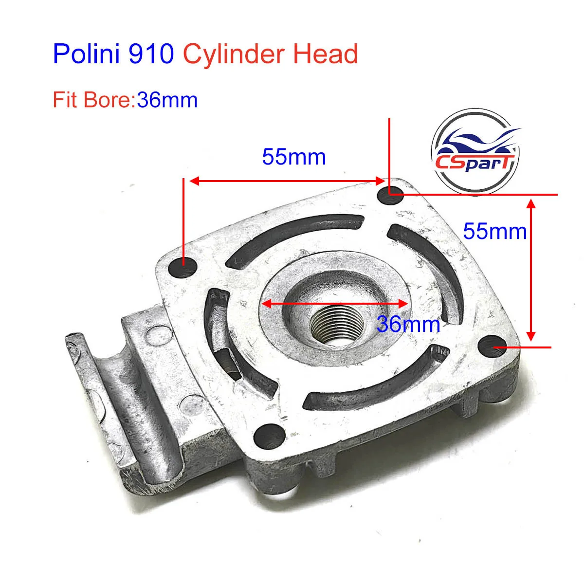 36mm Cylinder Head for 39CC Water Cooled Engine Polini 910 911 Mini Moto Pocket bike