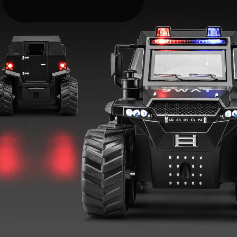 1:32 Siberia Conqueror Shaman Alloy Police Armored Car Model Diecast Metal Toy Off-road Vehicles Car Model Sound Light Kids Gift