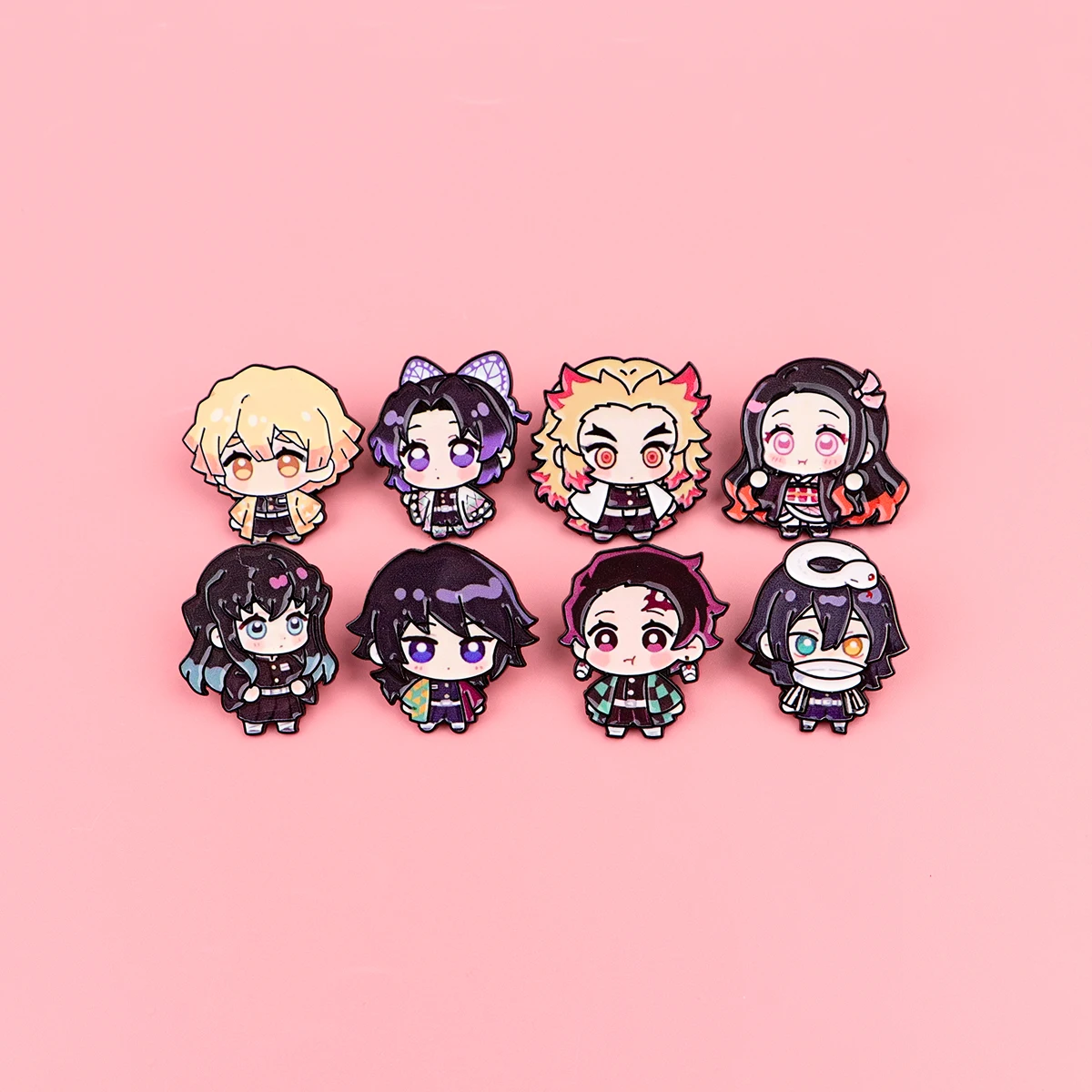 8pcs Cute Enamel Pin Cartoon Brooch For Coat Women's Brooches Fashion Lapel Badges Jewelry Fans Collection Gifts