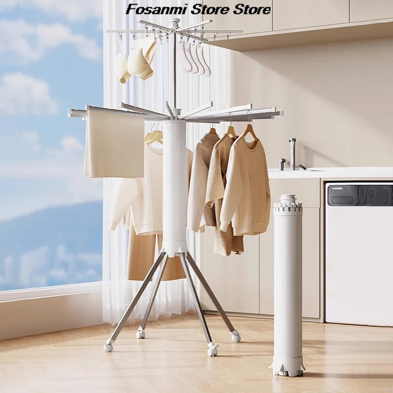 

Многоручная сушилка для осьминога, складная подставка для белья, нагрузка 50 кг для домашнего использования на балконе, портативная, компактная, дизайн, сушка одеял