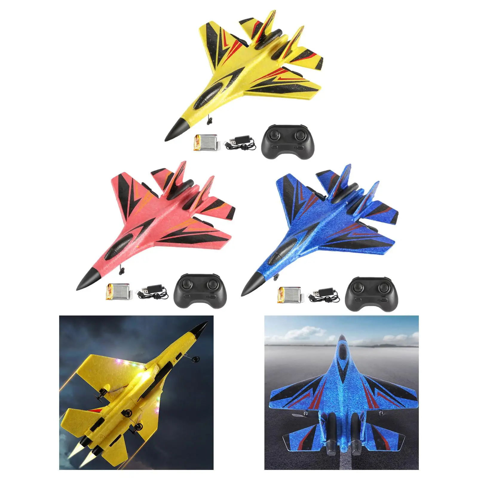 Fighter Jet Toy SU30 Aircraft Model Toys RC Fixed Wing Airplane RC Glider for Kids Boys Girls Children Beginner Birthday Gifts