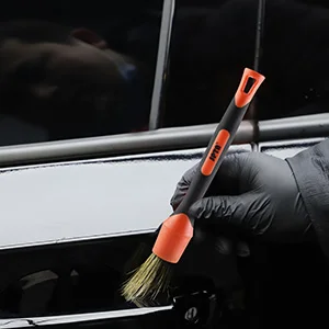 SPTA 5 Teile/satz Gemischt Haar Auto Detaillierung Abnehmbare Kopf Pinsel für Rad Air Dashboard Outlet Auto Reinigung Zubehör – Detail 8