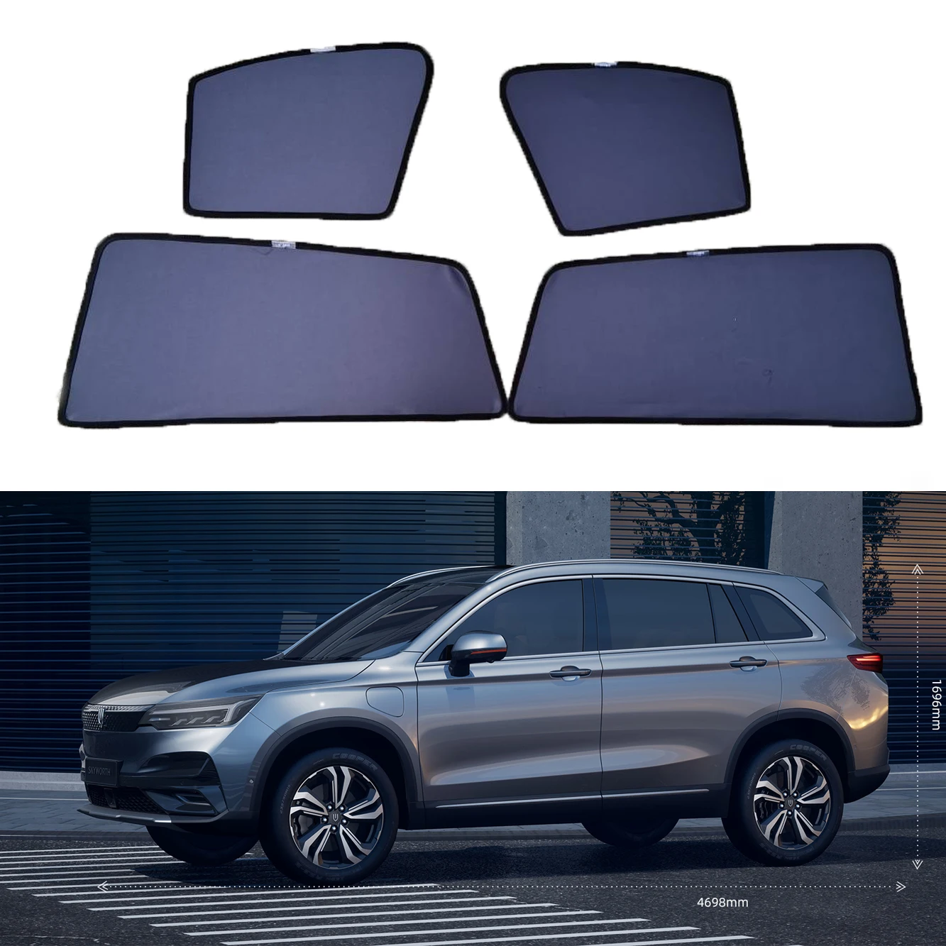 Magnetic Car Sunshade Shield Front Windshield Frame Curtain Sun Shade  For Skywell ET5 Skyworth EV6 2021 2022 2023 Accessories