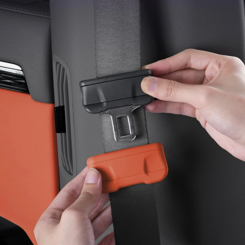 Seat Belt Buckle Silicone Protective Cover Anti-Scratch Abnormal Noise For Zeekr 7X Car Interior Supplies Decorative Accessories