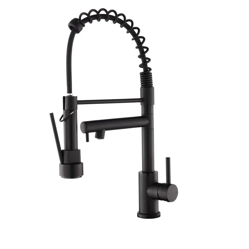 

Pull Down Kitchen Faucet, Touch On Single Handle, 2-Function Stainless Steel Spring Neck, Single Hole Installation for Home,