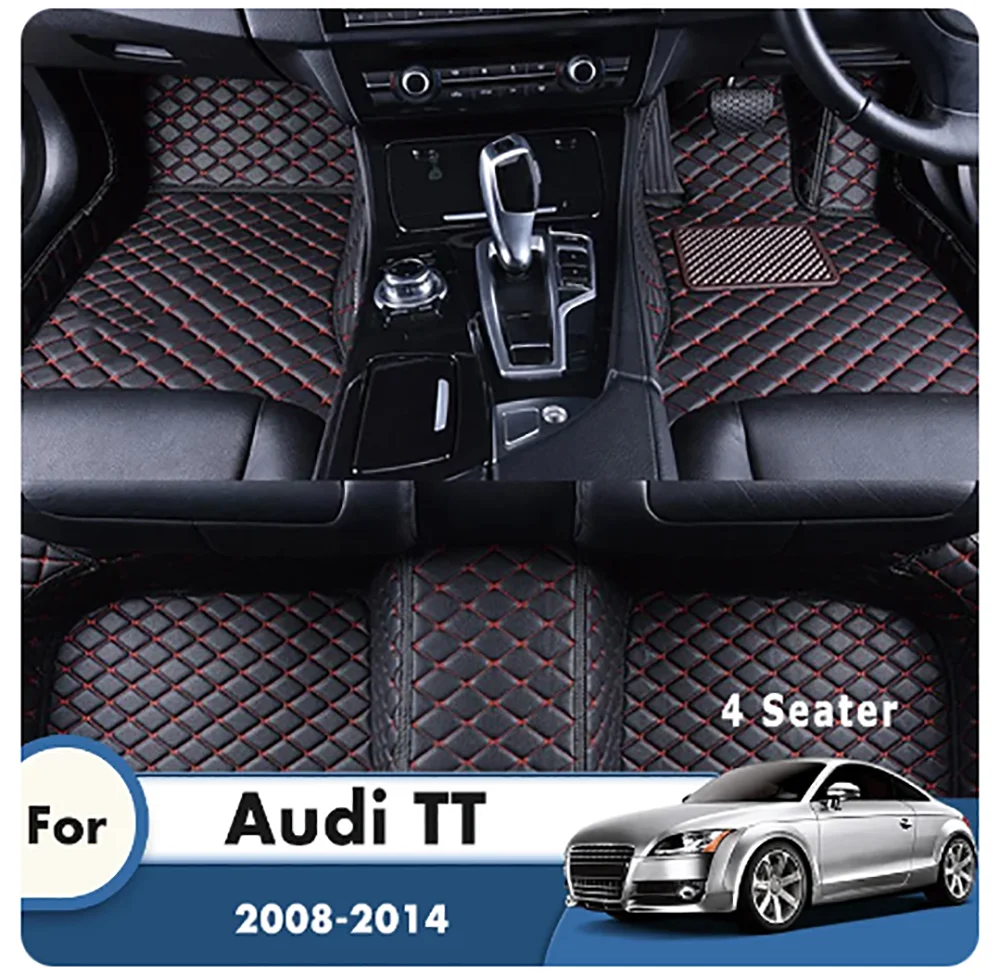 

Коврики на заказ, автомобильные коврики для Audi TT 2014 2013 2012 2011 2010 2009 2008, 4-местные автомобильные аксессуары для интерьера, защита для стайлинга
