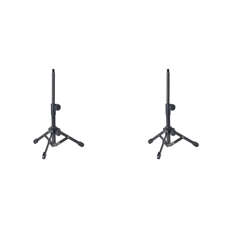 Hot Sale2x Mini Tabletop Tripod Microphone Mic Stand Holder With 3/8 Inch Threaded For Meetings Lectures Speaking And Ect