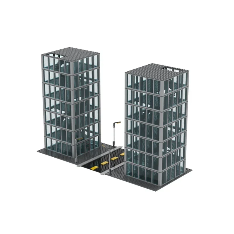 City Street Model Moc Building Blocks Modular City Section Model Technology Bricks DIY Assembly Toys Construstion Holiday Gifts