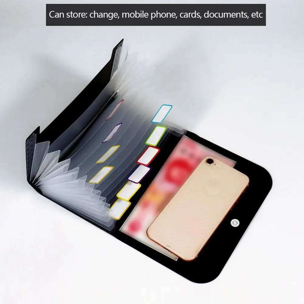 

13-layer Small File Wallet Waterproof Accordion Style Receipt Folder Self-adhesive Index Tabs File Folder Office Supplies