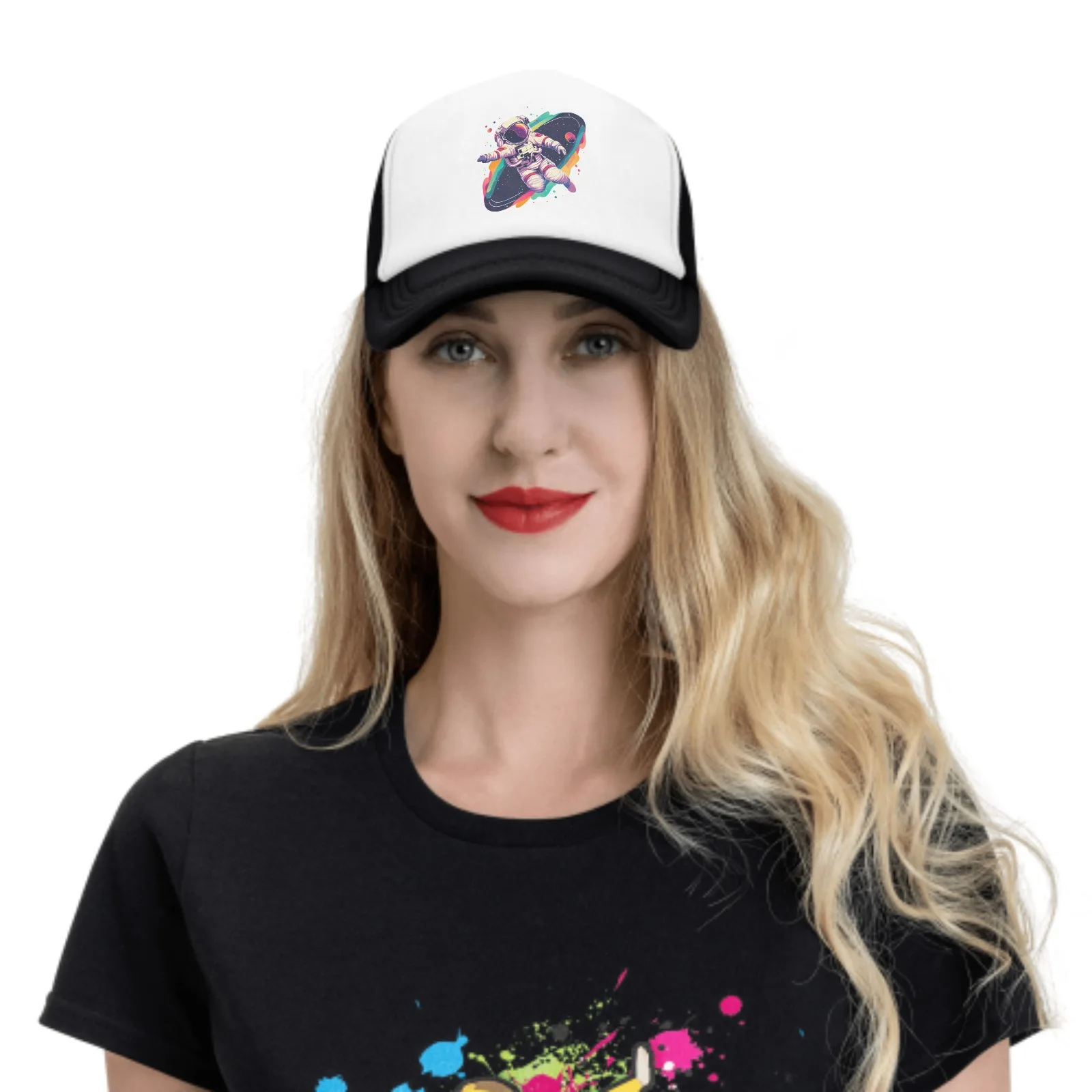 Arcobaleno astronauta moda cappello da Baseball traspirante berretto adulto cappello a rete all'aperto viaggiare protezione solare Casquette per uomo donna