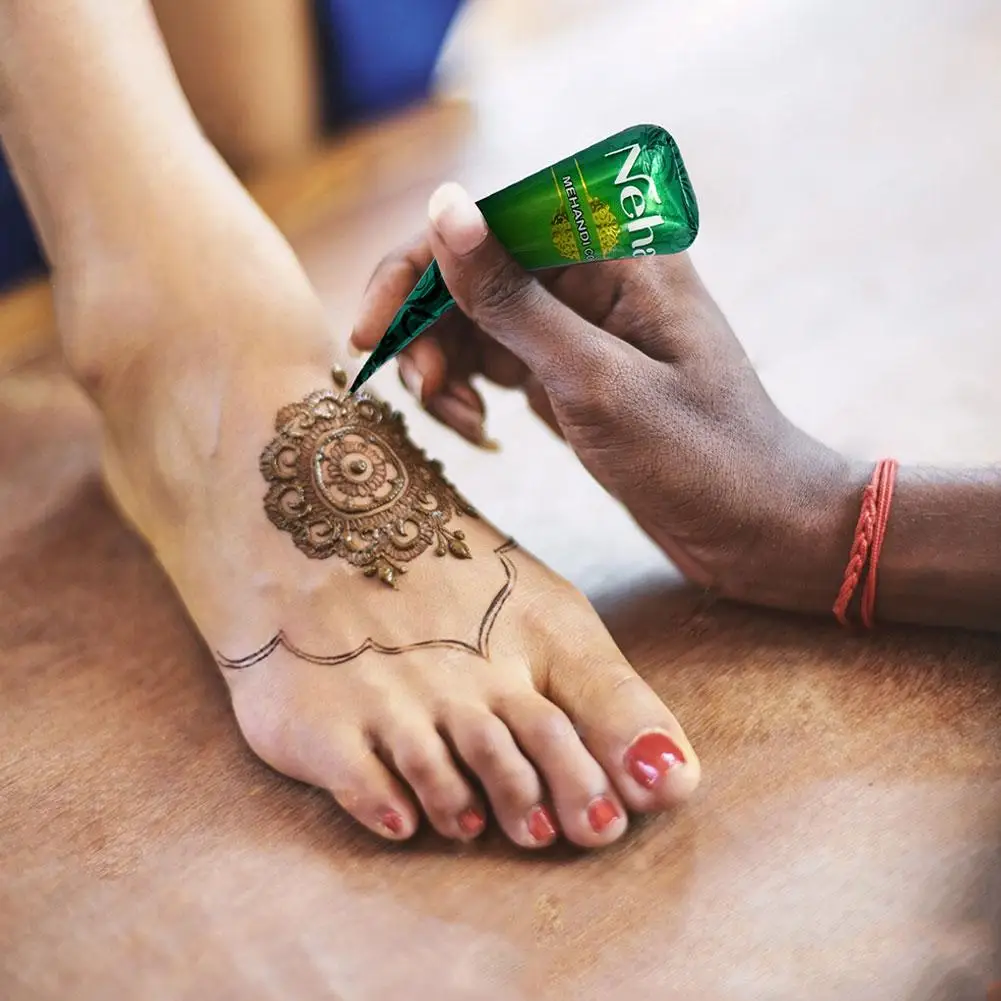 Natural Henna Tattoo Cream for Long-Lasting Skin Painting Henna Cones Cream Henna Tattoo For Temporary Tattoos Special Events