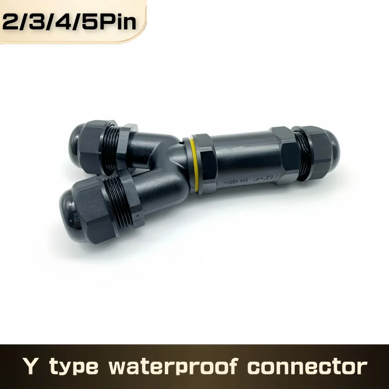 

Waterproof Connector Y Branch Connectors 2/3/4/5 Pin 32A 450V IP68 Electrical Cable Wire Gland Sleeve Connector