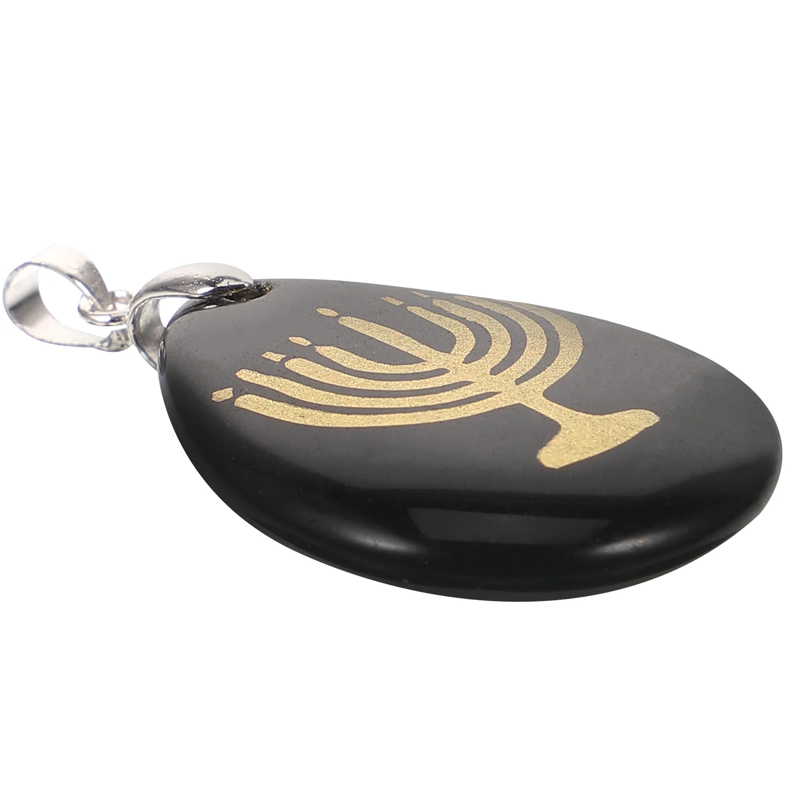 

Water Drop Pendant Natural Obsidian Ornament Desktop Decor Polished Carved Pendant For Home Office Diy Jewelry Gift Stress