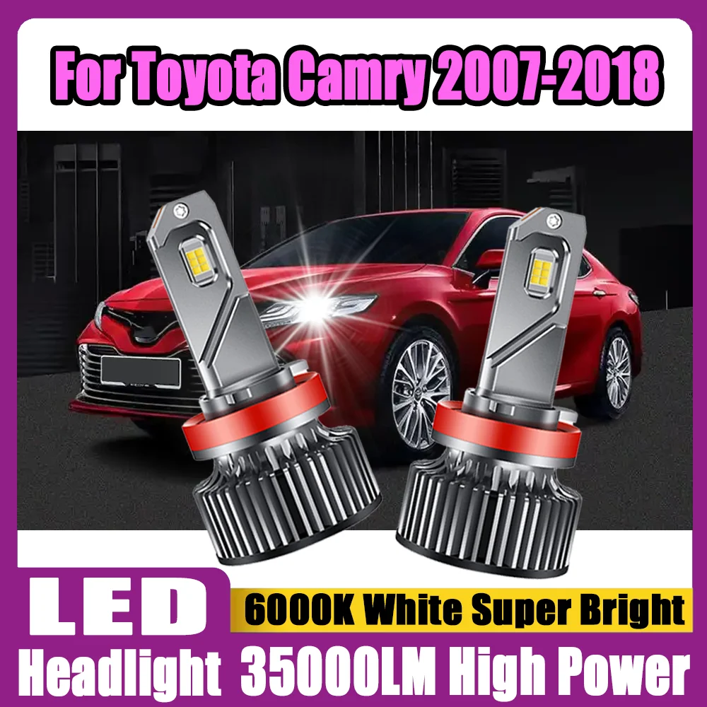 

2PCS 35000LM H11 H8 H9 LED Headlight Bulbs LED Headlamps 6000K White Super Bright Auto Turbo Lamp 12V For Toyota Camry 2007-2018