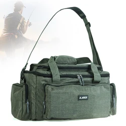 Large Capacity Nylon Cloth Shoulder Messenger Shoulder Multifunctional Fishing Bag, Fishing Tackle Reel Camera Storage Bag