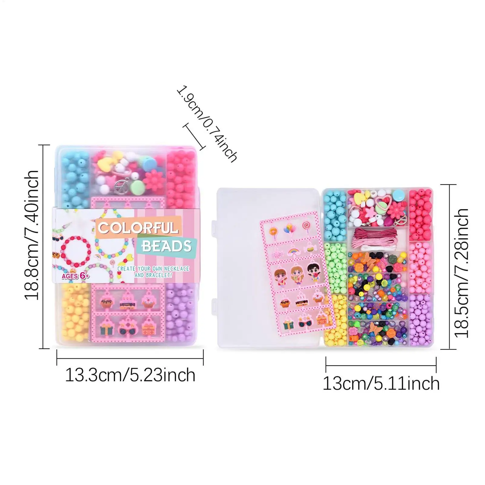 Armband maken Kit Kralen Kralen Set voor armbanden Creatief knutselen Projectbenodigdheden Speelgoedset voor dochter Kinderen Peuter Jongens