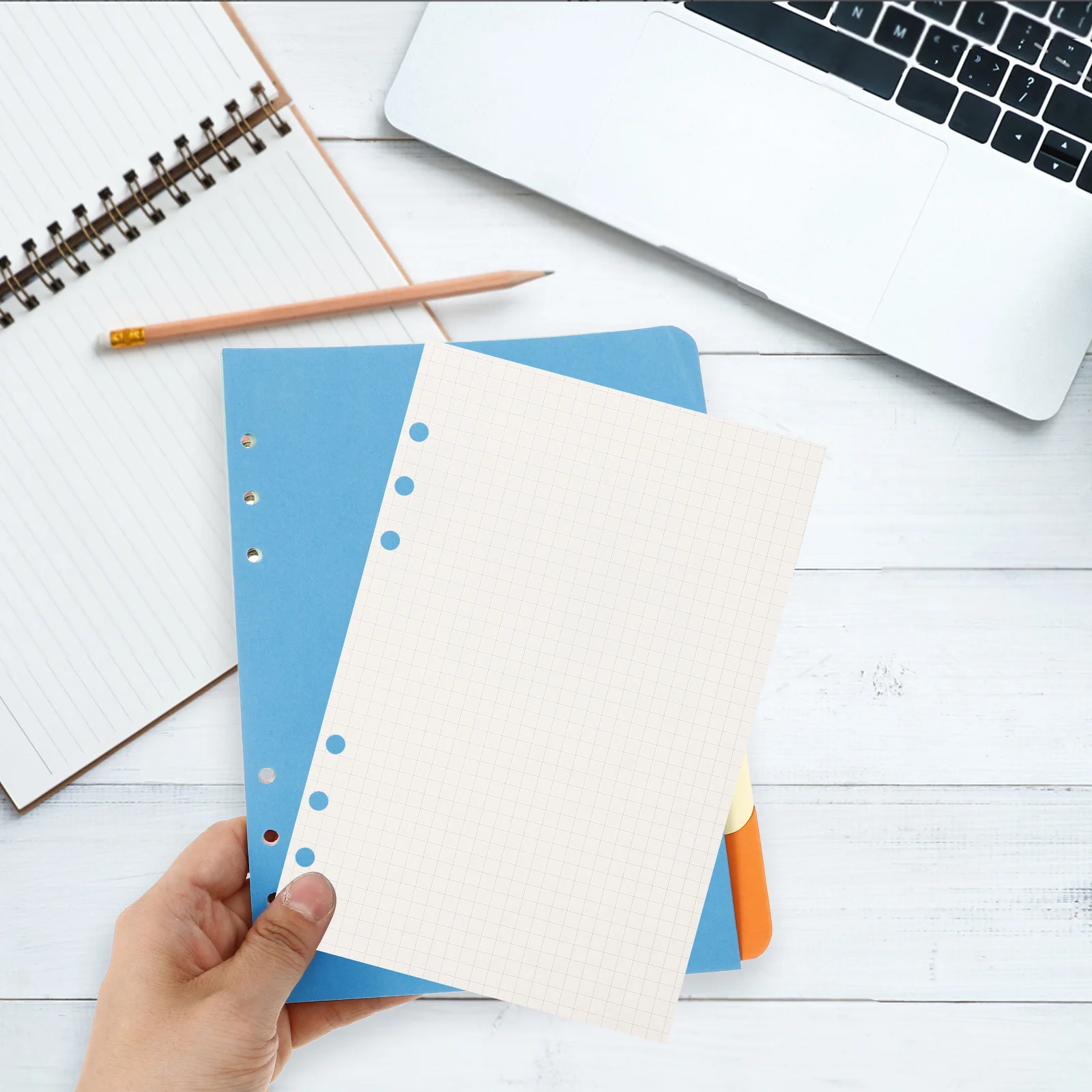 ورق إعادة تعبئة شبكة A5 فضفاضة 45 ورقة إدراج المفكرة سلسة للمس تصميم متعدد الاستخدامات للطلاب الفنانين عمال المكاتب #4