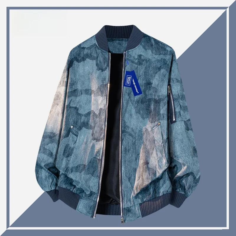 

Wassup American Sle камуфляжное джет мужское весенне-осеннее свободное повседневное ветрозащитное пальто пилота молодежный модный бренд