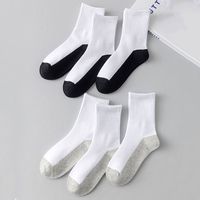 4/6Pairs Comfortable Simple Men's Mid-calf Socks Non-slip Breathable Men Tube Socks Hosiery Patchwork Sports Sock Students