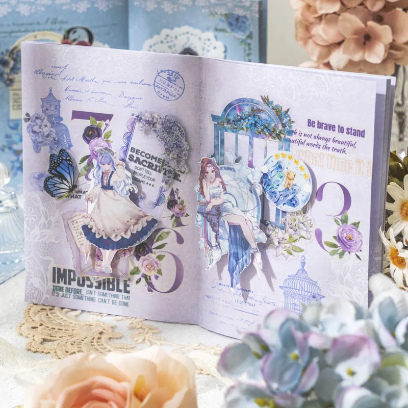 60 pieces Memo Pad Car thread book lace themed color page ledger Small fresh style elegant  student record notes 6 kinds