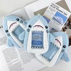 Cartoon Sharks Plush Card Holder Keychain Cute Idol Photocard Display Pendant Kpop Photo Card Sleeve Protective Case Card Cover