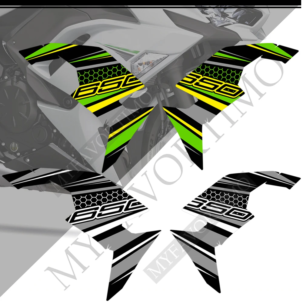 

2018 2019 2020 2021 Motorcycle Tank Pad Stickers Decal Kit Knee Emblem Badge Fairing prtection Kit For Kawasaki Ninja 650