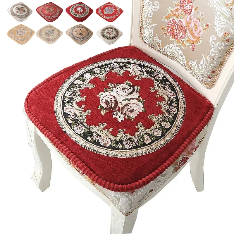 

Flower Thicken Soft Cushion Square Home Dining Chair Mat Four Seasons Office Classroom Chair Cushion Simple Non-slip Stool Pad