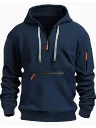 Cross-border men's new hoodie hoodie arm zipper long-sleeved pullover! Wear sports casual loose trend hoodie ins fashion Skids