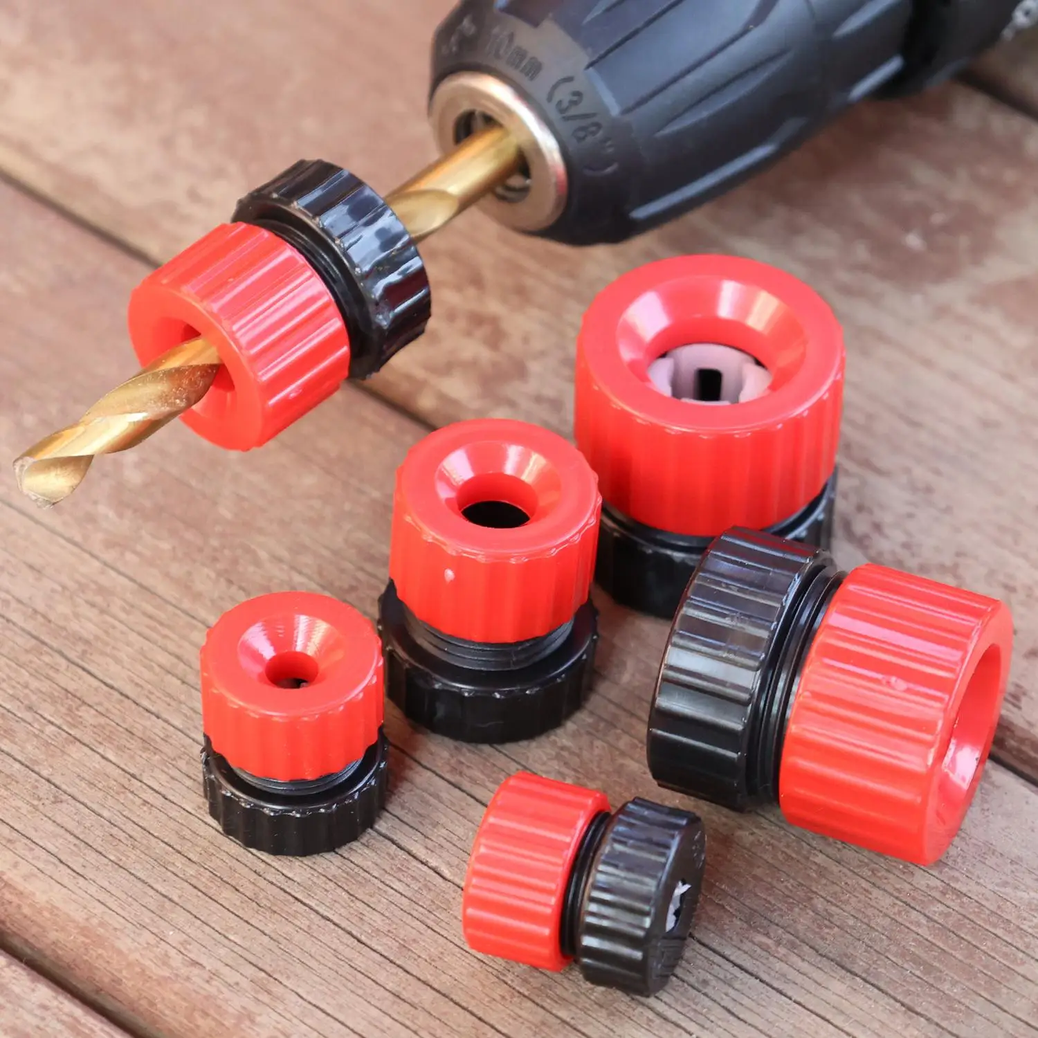 Tiefenkontroll-Bohrstopper-Set für Holzbearbeitung, Präzise Bohrtiefenkontrolle, Kunststoff-Begrenzungsringe für Tischlerei – Detail 3