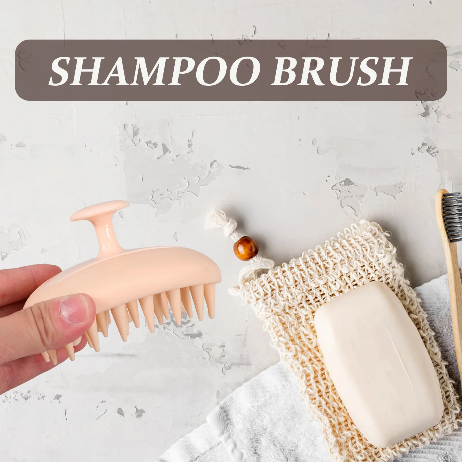 

Small Shampoo Brush Scalp Massager Portable Hair Scrubber for Dandruff Relaxing Head Massage Shower Scalp Massager