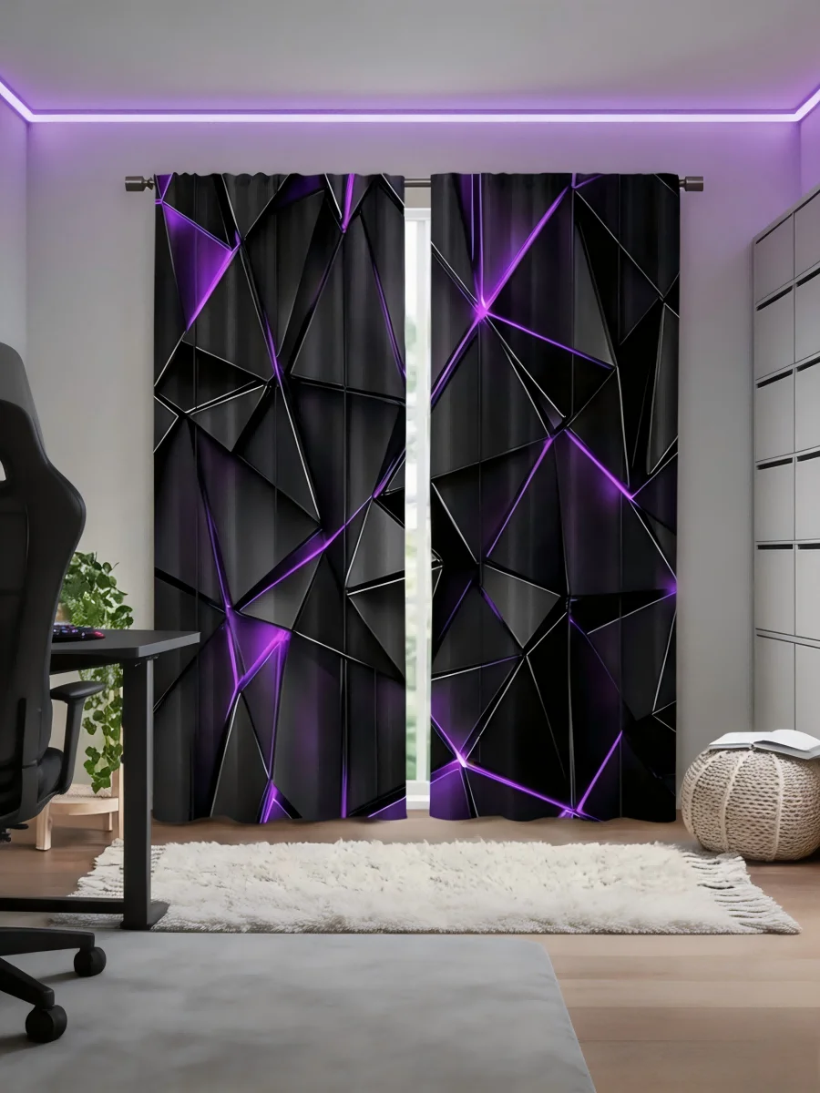 2 Adet Dijital Baskılı Perde,  - Office Tech Background incelemesi ve fiyatı