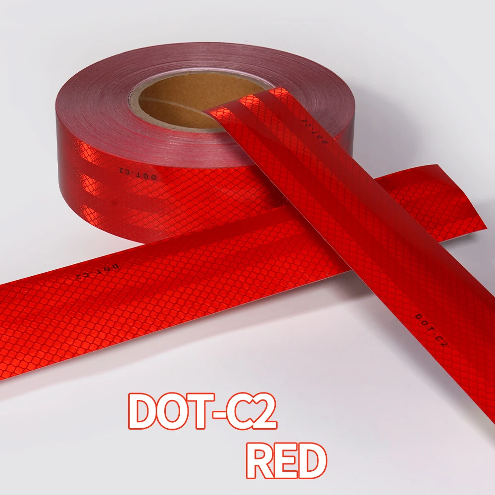 

High Visibility Red Car Reflective Tape Night Driving Safety Warning Strip Motorcycle Reflector Decal for Enhanced Visibility