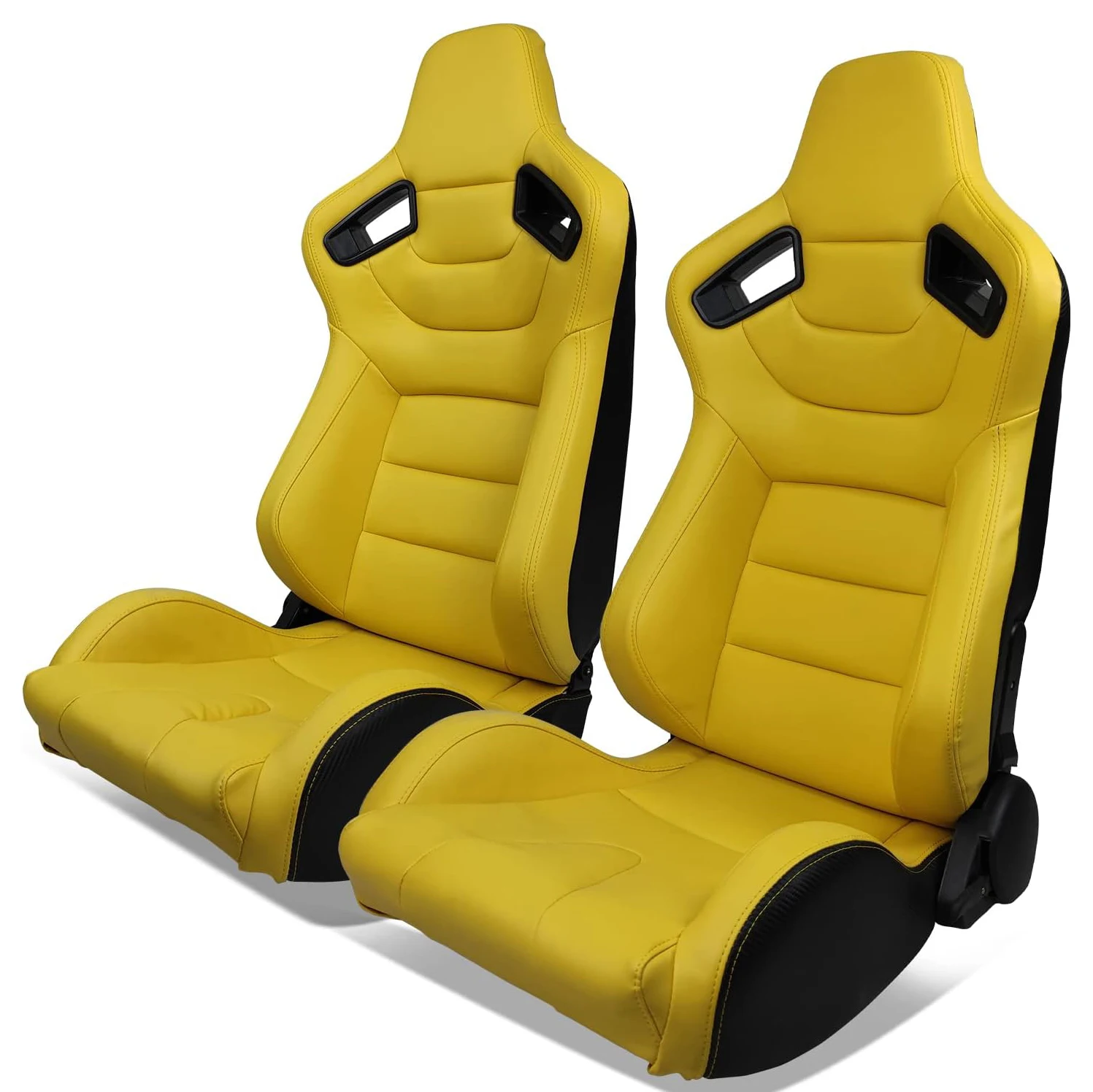 

JBR 1053 Yellow Universal Vehicle Slider Simulator Gaming Station Adjustable Sim Bucket Racing Seats