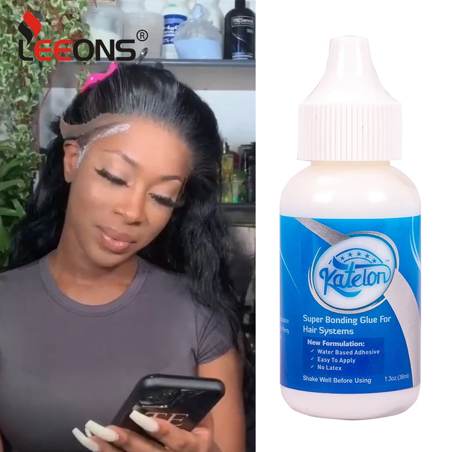 Leeons Lace Front Wig Glue Extra Hold Waterproof 38Ml Super Bonding Adhesive Glue For Lace Front Wig Hair Glue Hair Styling Tool