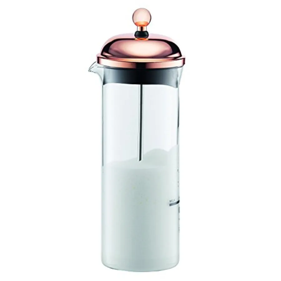 

Chambord Classic Milk Frother 5 Ounce in Copper for Coffee Lattes Heat-Resistant Stainless Steel with Sleek Copper Finish Perfe