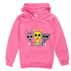 Horror Game Sprunki Hoodie Kids Incredibox Kleding Tiener Jongens Sweatshirts Met Capuchon Zachte Kinderkleding Meisjes Cartoon Jassen