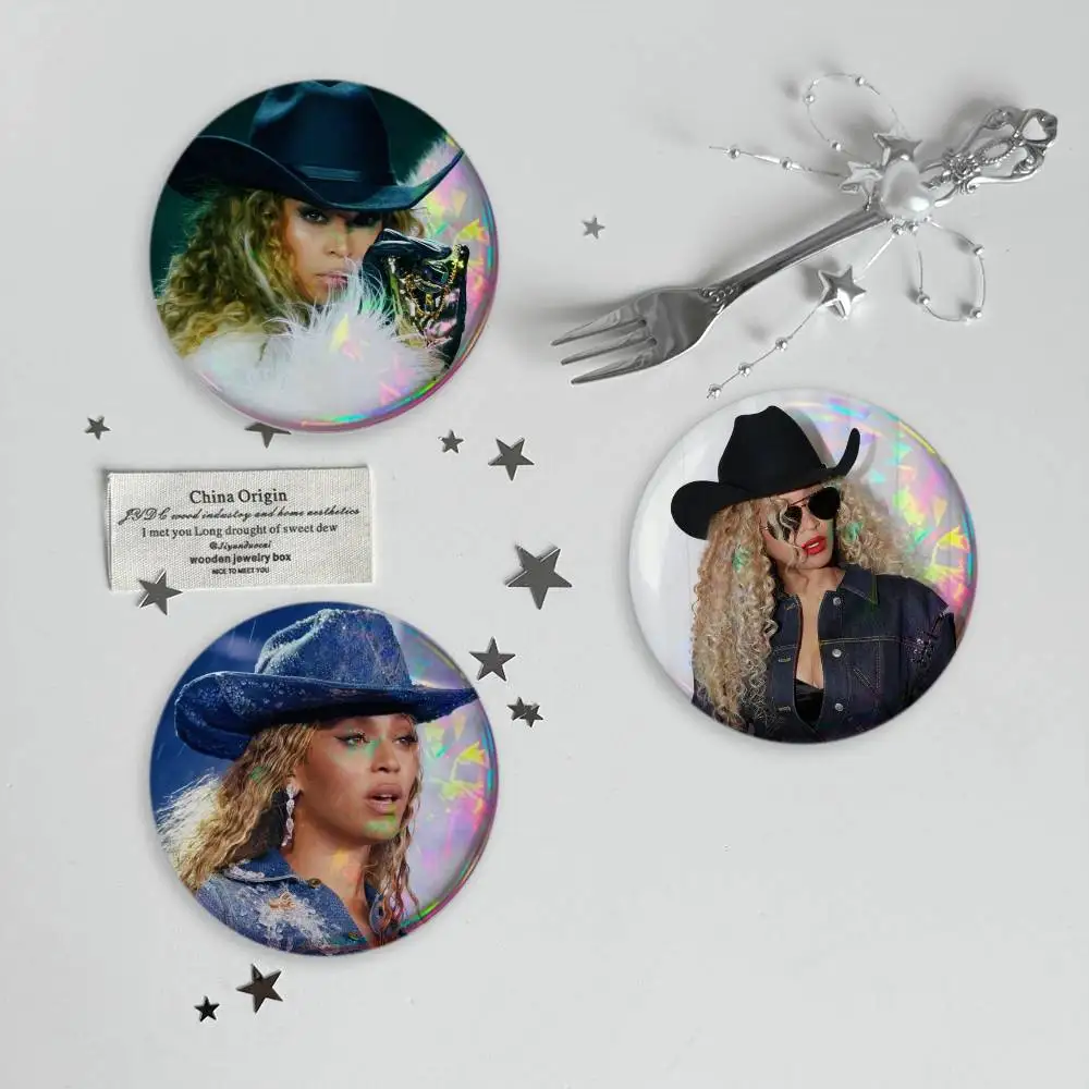 Singer B-Beyonce Carter Cowboy Brooches Cartoon Badge Pins Backpack Hat Accessories Friend Gift