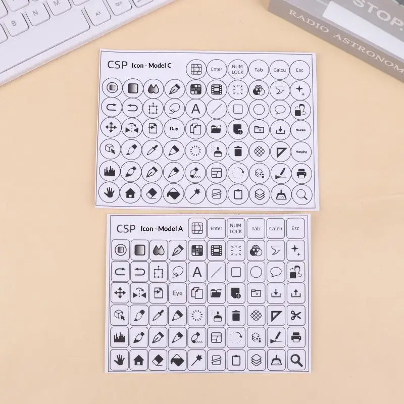 CSP Paint Shortcut Icon Keyboard Sticker Clip Studio Paint Tablet Keyboard Sticker Paint Shortcut Icon Keyboard Sticker view 6