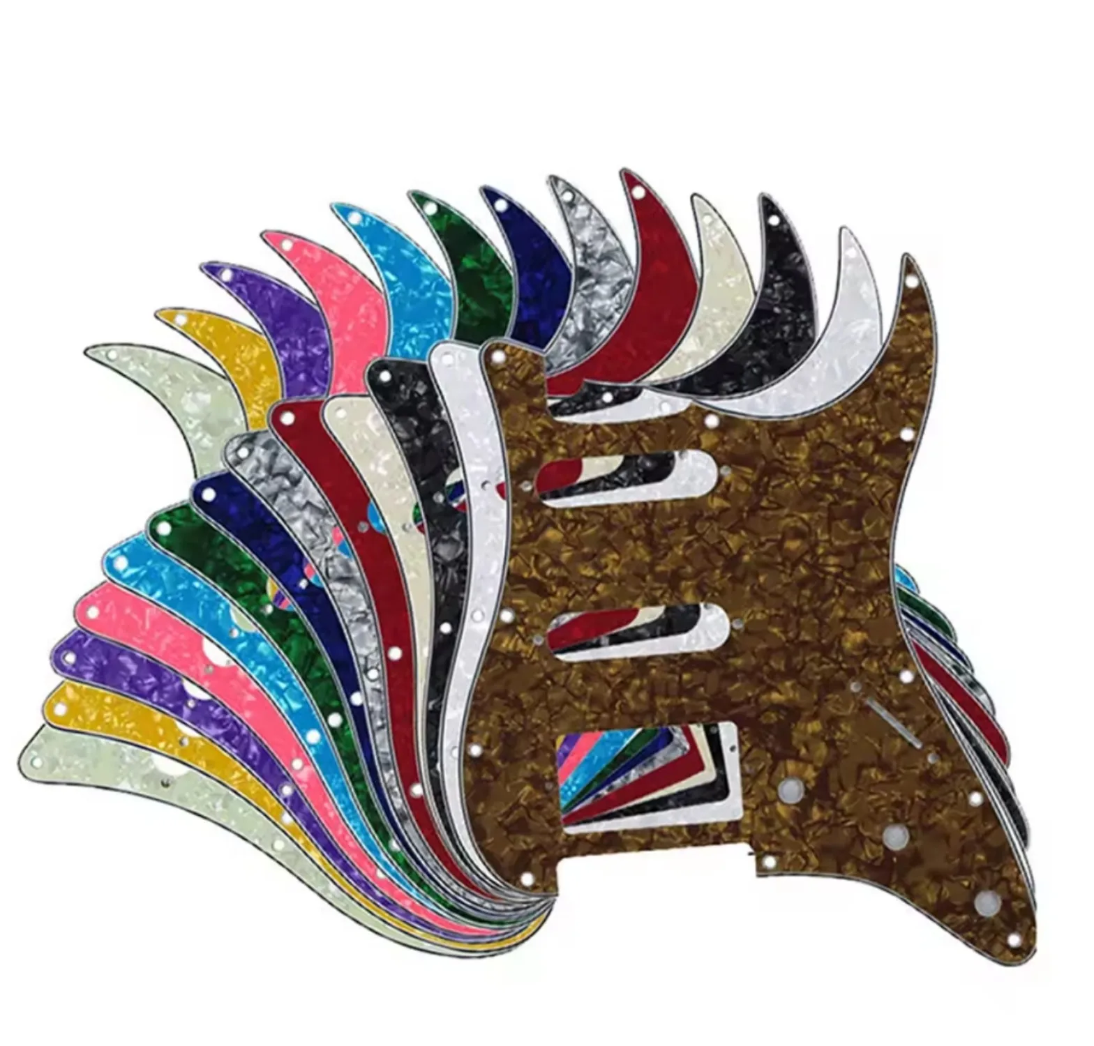 متعدد الألوان 11 حفرة Ssh الغيتار Pickguard لوحة الصفر ل St Sq القيثارات الكهربائية البلاستيكية السليلويد نماذج القياسية استبدال مثالي #2