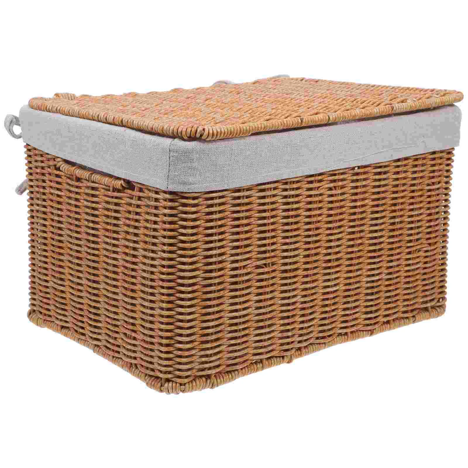 

Storage Basket Clothes Metal Hamper Blanket with Lid Decorate Dirty Decorative Boxes Lids Magazine Holder Floor