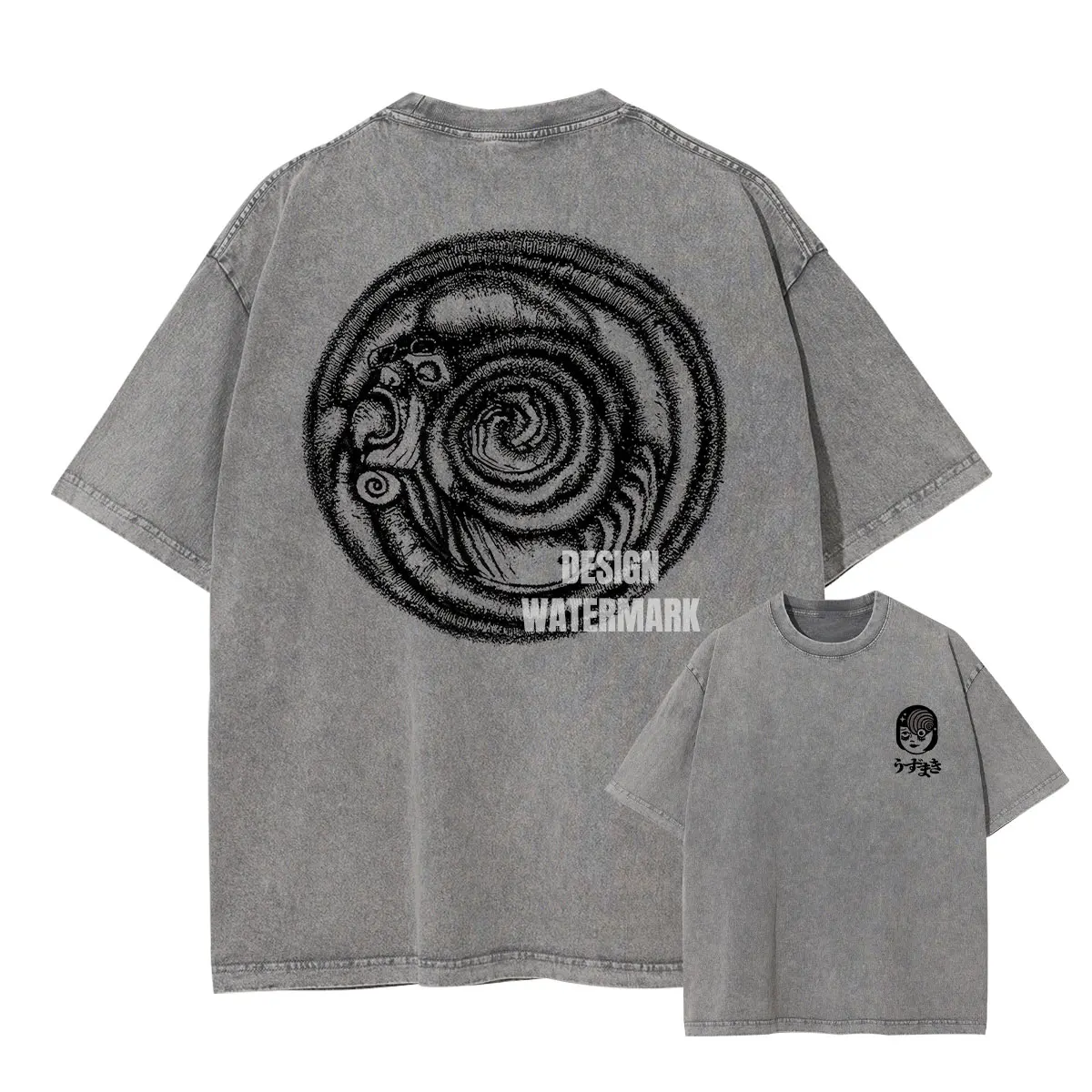 Футболка Bandai Anime U-Uzumaki, винтажные потертые футболки Azami, футболка большого размера со спиралью в ужас, топы Tomie Kawakami, футболки для мужчин