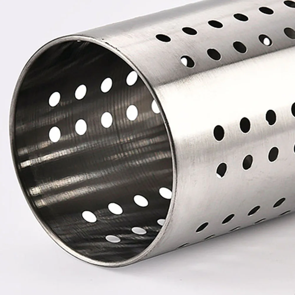 

Кухонная полка для хранения, утолщенная, из нержавеющей стали, с держателем для палочек, металлическим дренажным контейнером для ножей и вилок, сушилка для столовых приборов