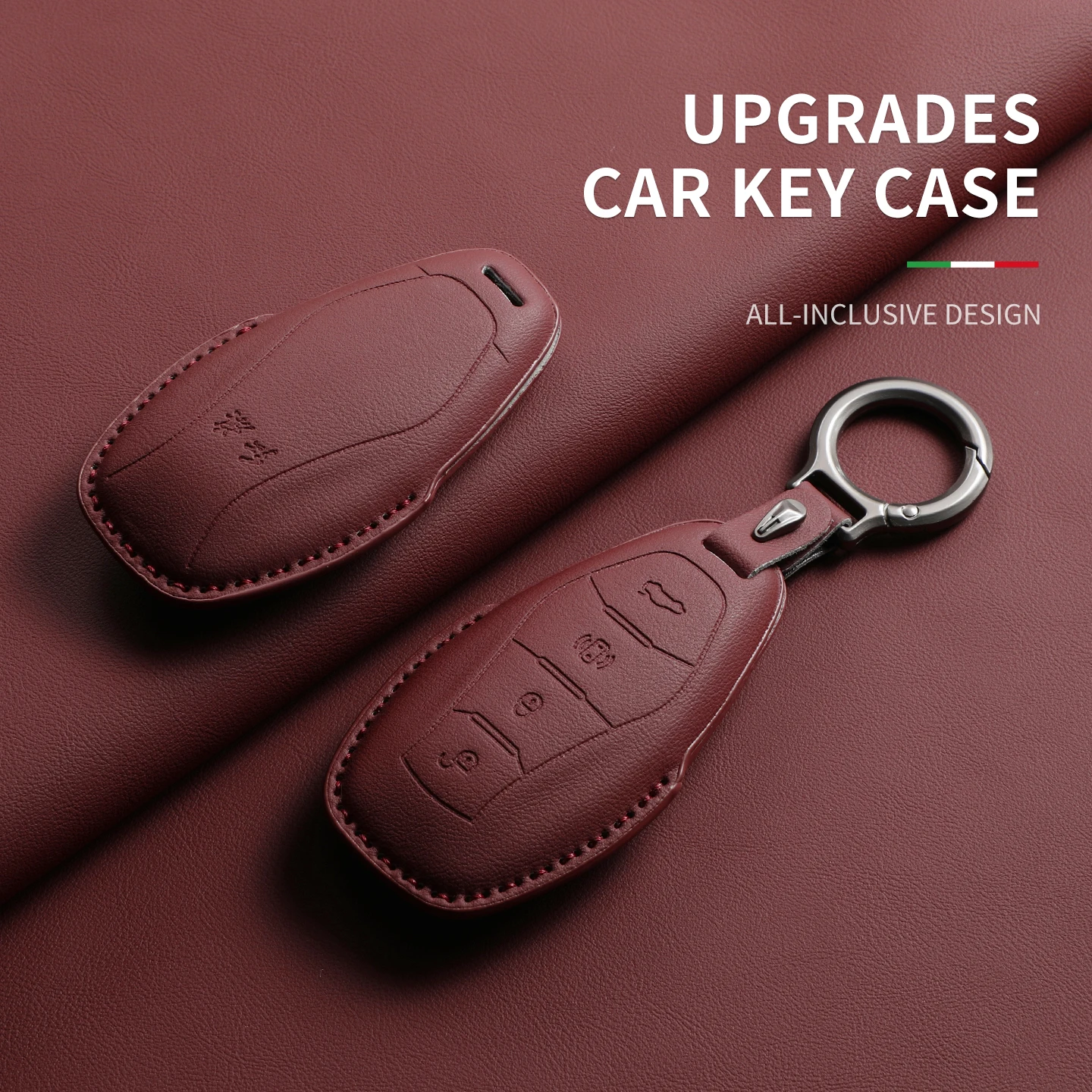 Funda para llave de coche para Hongqi H5 H6 H9 HS5 HS7 EH7 HS3 H5 PHEV E-HS9 Original Color de cuero funda para llave accesorios