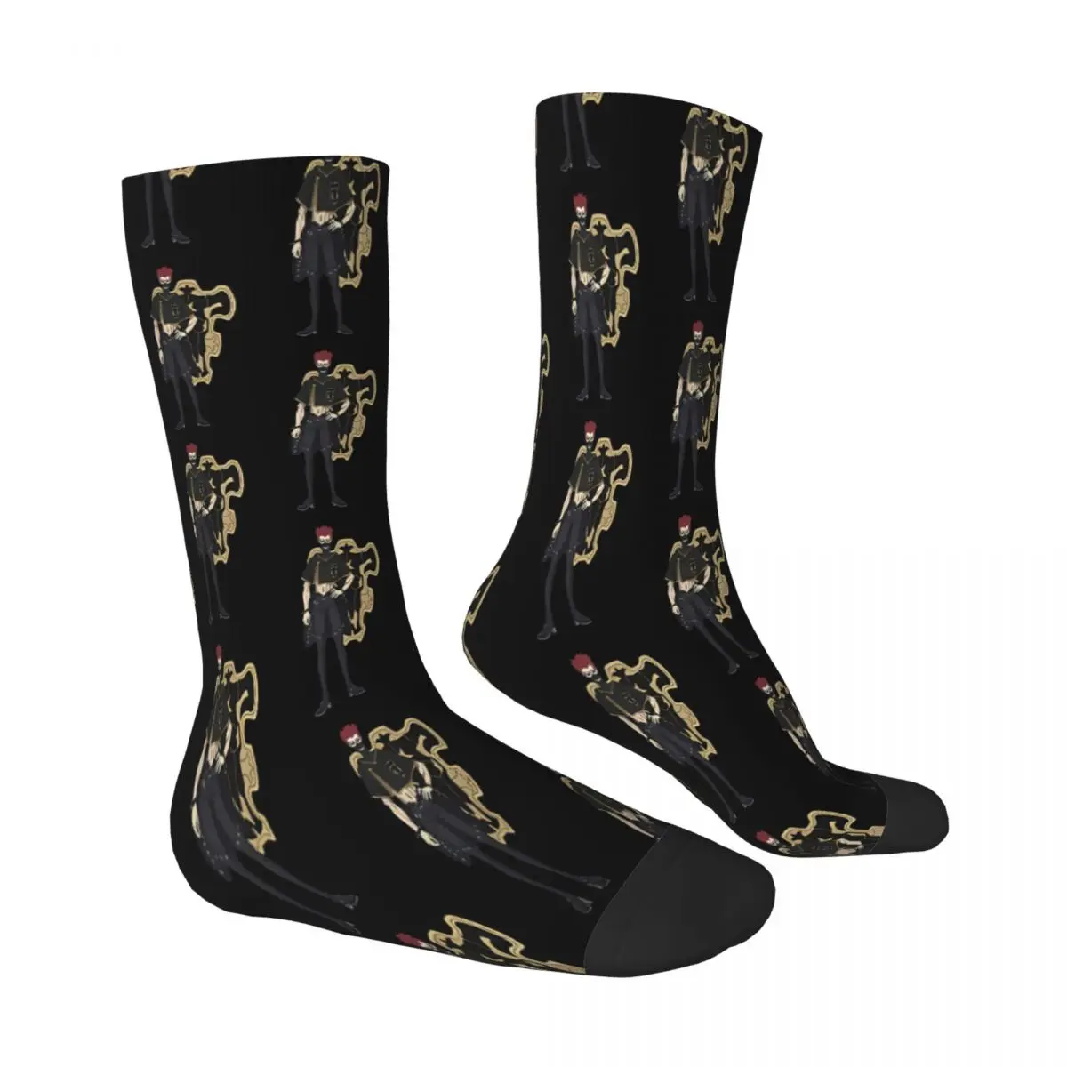 Zora Ideale Anime Black Clover Socks Male Mens Women Spring Stockings Printed