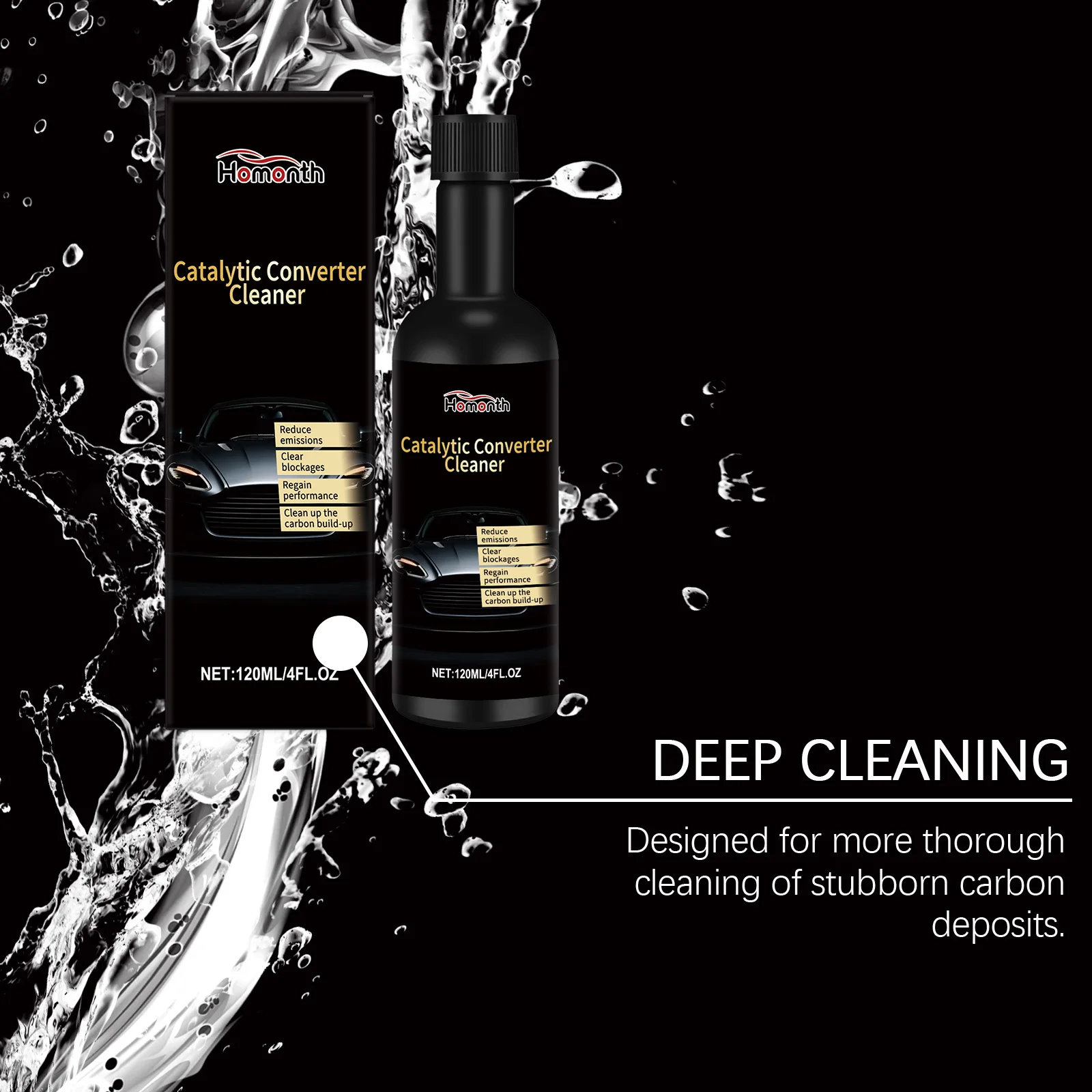 Catalytic Converter Cleaner Car Converter Fuels System Powerful Engine CSV Booster Clean for Cars Trucks Gasoline Petrol Engines