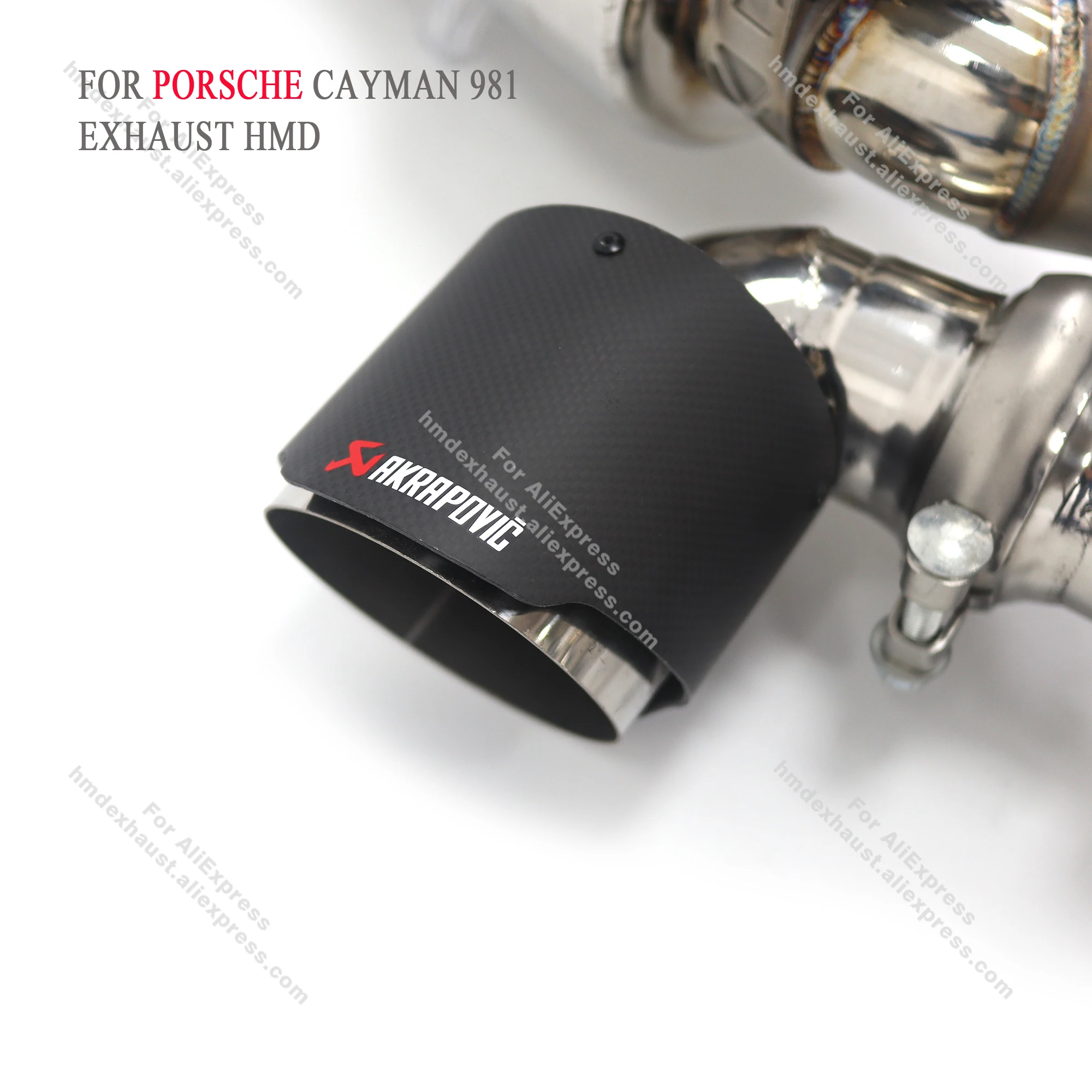 

High Quality Catback For Porsche Cayman 981 Upgrade GT4 Stainless Steel Electronic Valve Muffler Tips Non-destructive HMD