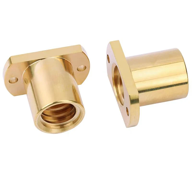 T8 8mm Trapezoidal Stainless Steel Threaded Rod Lead Screw & Brass H Nut for 3D Printer 117/130/132/190/350/380/500mm Length